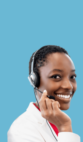 Woman call center agent