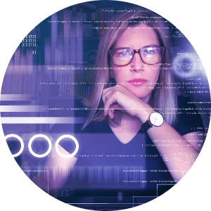 Woman looking at screen