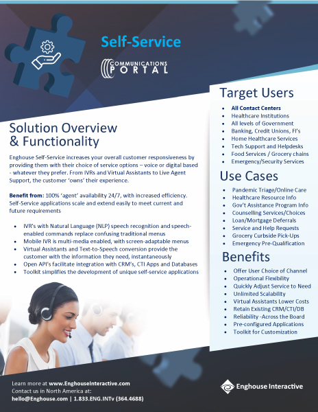 Self-Service One-Pager