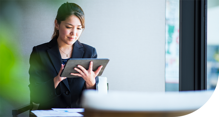 Woman with tablet