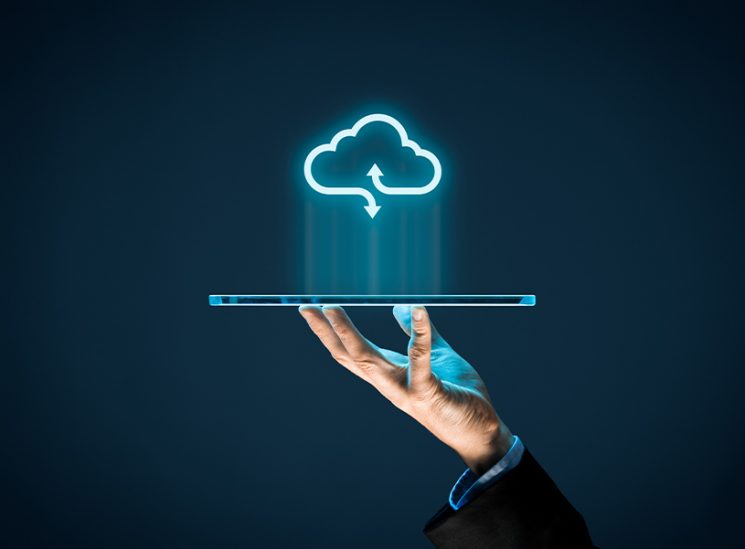 Holding tablet with cloud access