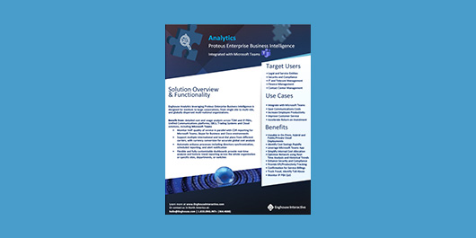 Analytics Proteus One-pager